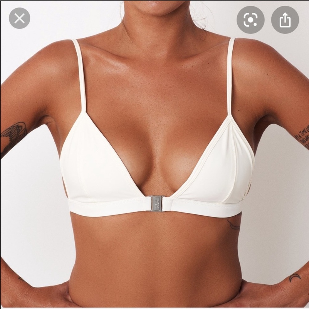 Fae swim Alvarrez top and Vada bottom in white